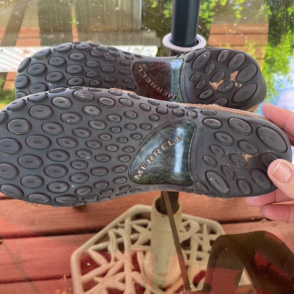 Merrell Plaza Bandeau Tan Leather Mary Jane shoes Size 10 - Picture 4 of 6